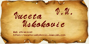 Vuceta Uskoković vizit kartica